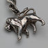 Circa 1900 British Antique Sterling Silver Albert Chain 29g Sterling Silver Lion Fob